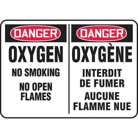 BILINGUAL FRENCH SIGN  OXYGEN 10 In  FBMCHL162MVS